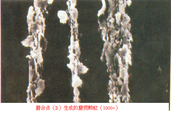 劇烈磨合階段B點(diǎn)的磨損顆粒圖像